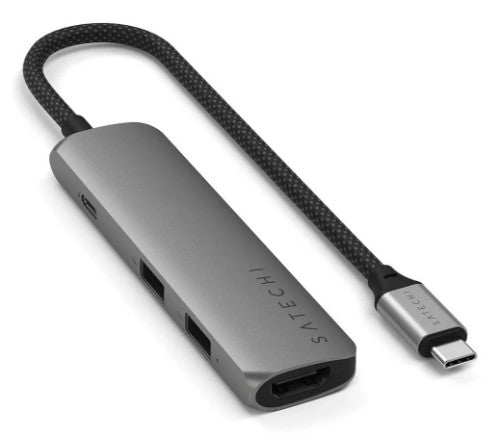 Satechi ST-P4SM interface hub USB Type-C 10000 Mbit/s Grey