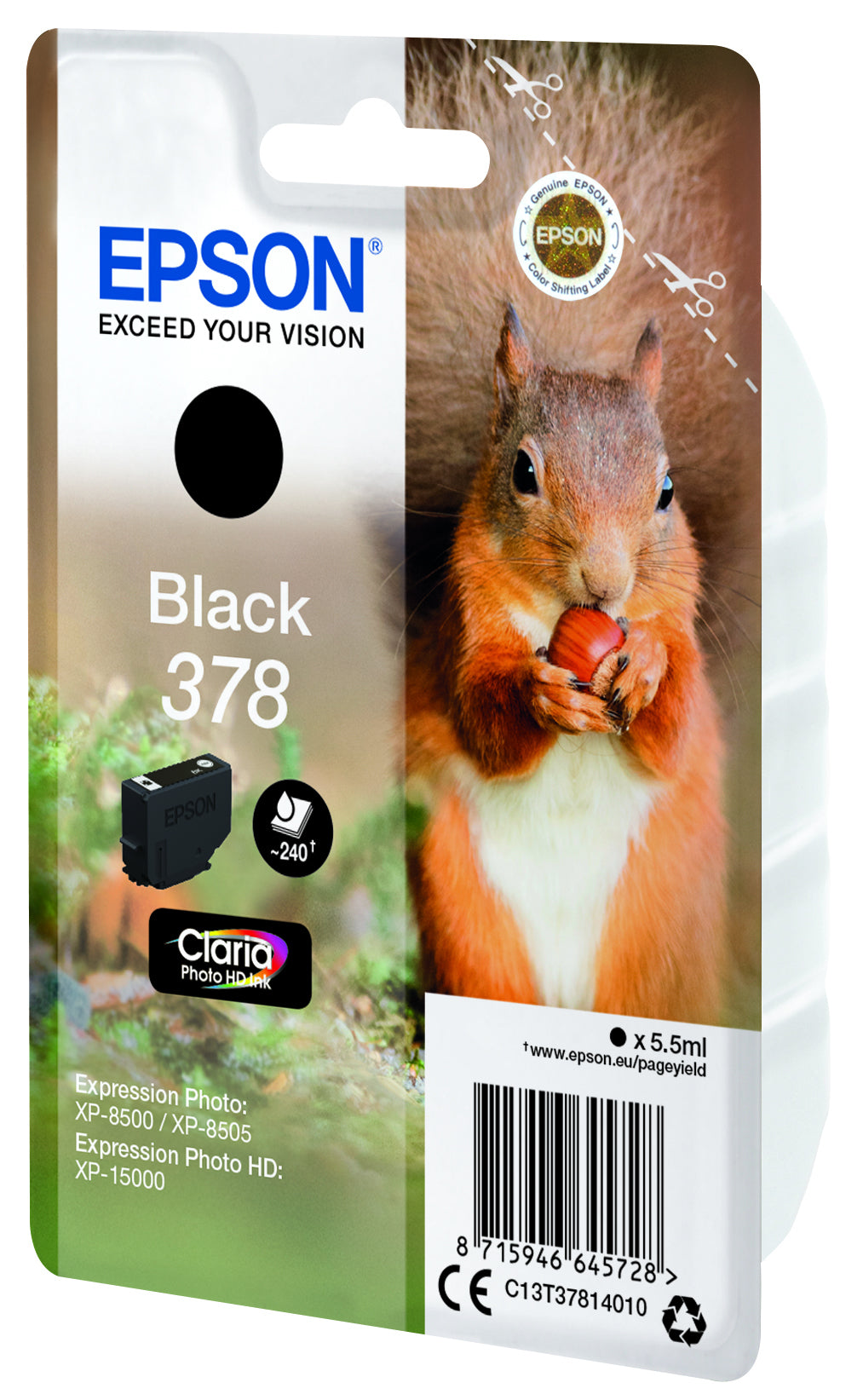 Epson C13T37814020/378 Ink cartridge black Blister Radio Frequency 5,5ml for Epson XP 15000/8000