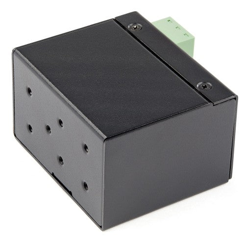 StarTech.com Industrial Fiber to Ethernet Media Converter - 100Mbps SFP to RJ45/Cat6 - Singlemode/Multimode Optical Fiber to Copper Network - 12-56V DC - IP-30/ -40 to +75C