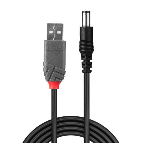 Lindy USB 2.0 Type A to 5.5mm DC Cable, 1.5m