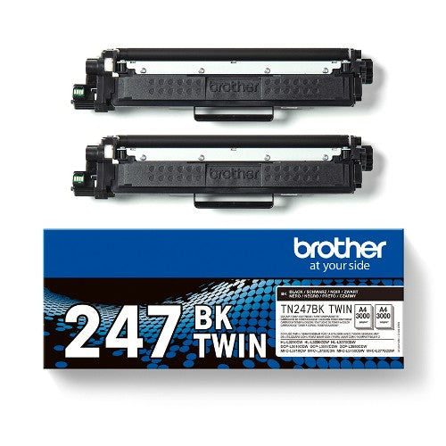 Brother TN-247BKTWIN Toner-kit black high-capacity twin pack, 2x3K pages ISO/IEC 19752 Pack=2 for Brother HL-L 3210