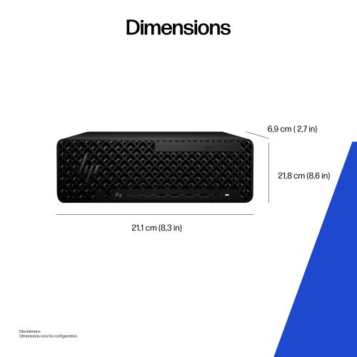 HP Z2 SFF G1i Workstation Desktop PC Wolf Pro Security Edition Intel Core Ultra 7 265K 64 GB DDR5-SDRAM 1 TB SSD Windows 11 Pro AI Workstation, AI PC Black