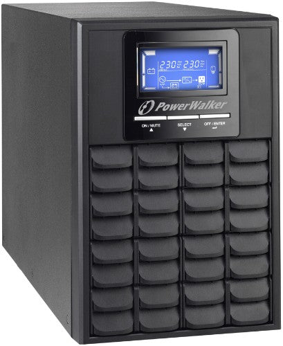 PowerWalker VFI 1000C LCD uninterruptible power supply (UPS) Double-conversion (Online) 1 kVA 800 W 3 AC outlet(s)