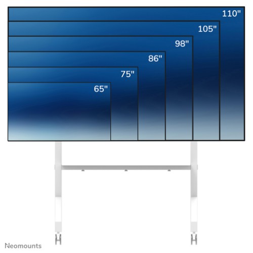 Neomounts FL50-575WH1 TV trolley 65-115" - fast installation - TÜV