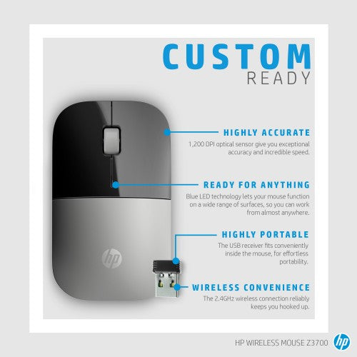HP Z3700 Blue Wireless Mouse
