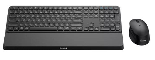 Philips 6000 series SPT6607B/21 keyboard Mouse included Universal RF Wireless + Bluetooth Black