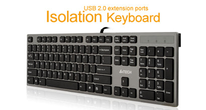 A4Tech KV-300H keyboard USB Grey