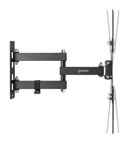 Manhattan Wall Mount for TV & Monitors (Full Motion), For screens 32" to 55", VESA compatability: all between 100x100mm and 400x400mm - check the dimensions of the four mounting holes on back of screen to ensure it fits, Max 30kg, Black, Bracket