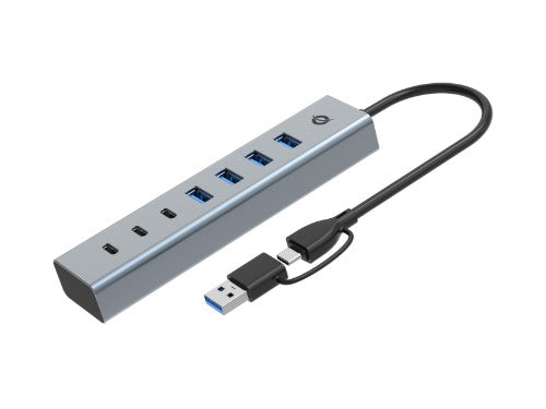 Conceptronic HUBBIES20G 7-Port USB 3.0 Hub, 5Gbps, USB-C x 3, USB-A x 4