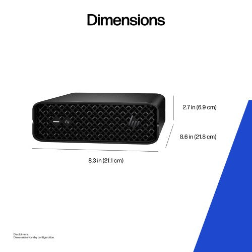 HP Z2 Mini G1i Intel Core Ultra 9 285 32 GB DDR5-SDRAM 1 TB SSD NVIDIA RTX 2000 Ada Windows 11 Pro Mini PC Workstation AI Workstation, AI PC Black