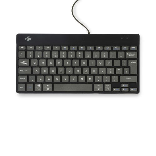 R-Go Tools Ergonomic keyboard R-Go Compact Break, compact keyboard with break software, QWERTY (UK), wired, black