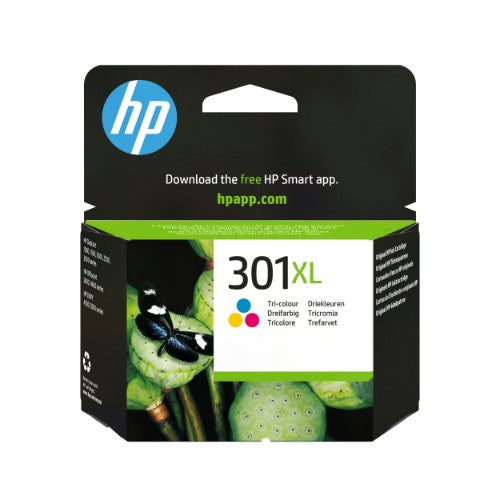 HP CH564EE/301XL Printhead cartridge color high-capacity, 300 pages ISO/IEC 24711 8ml for HP DeskJet 1000/1010/Envy 5530/OfficeJet 4630