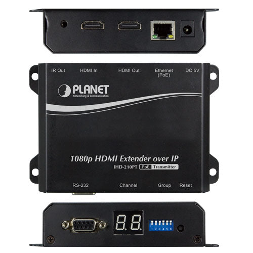 PLANET IHD-210PT AV extender AV transmitter Black