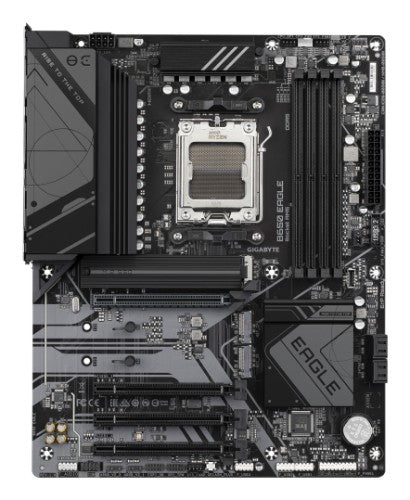 GIGABYTE B650 EAGLE Motherboard - AMD Ryzen 9000 Series CPUs, 12+2+2 Phases VRM, up to 7600MHz DDR5 (OC), 1xPCIe 5.0 + 2xPCIe 4.0 M.2, GbE LAN, USB 3.2 Gen 2
