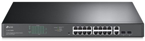 TP-Link JetStream 16-Port Gigabit Easy Smart PoE/PoE+ Switch