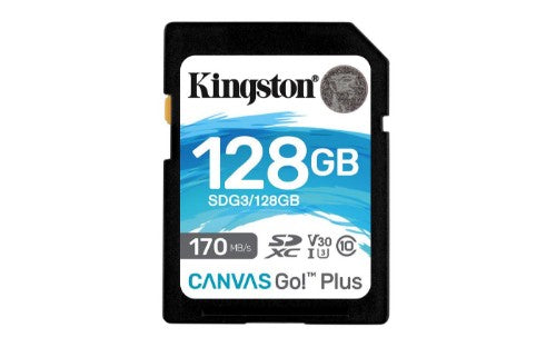 Kingston Technology Canvas Go! Plus 128GB SDXC Canvas Go Plus 170R C10 UHS-I U3 V30