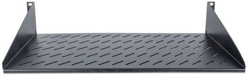 Intellinet 19" Cantilever Shelf, 2U, 2-Point Front Mount, 250mm Depth, Max 25kg, Black, Three Year Warranty