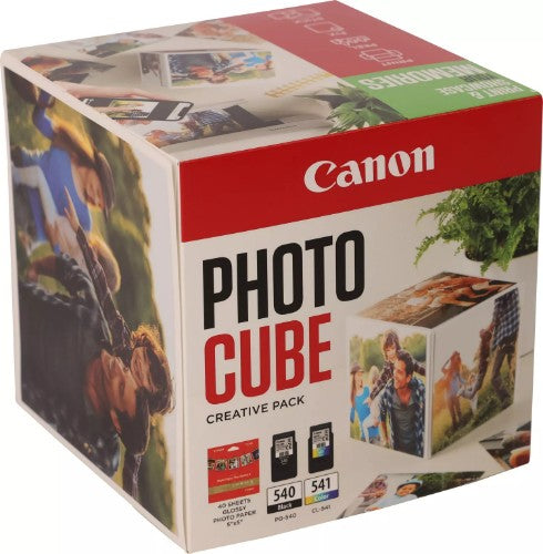 Canon 5225B019/PG-540+CL-541 Printhead cartridge multi pack black / color Cube white green + Photopaper PP-201 13x13cm 40 sheet 180pg+180pg Pack=2 for Canon Pixma MG 2150/MX 370