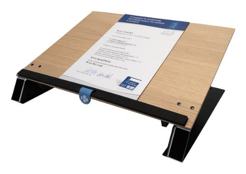 R-Go Tools Document holder R-Go Read2Write, suitable for reading and writing, ergonomic, with soft foam wrist rest, oak wood