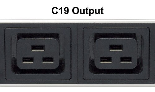 Intellinet 19" 1U Rackmount 8-Output C19 Power Distribution Unit (PDU) With Removable Power Cable and Rear C20 Input
