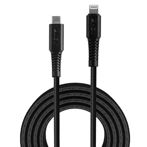 Lindy 1m Reinforced USB Type C to Lightning Charge and Sync Cable