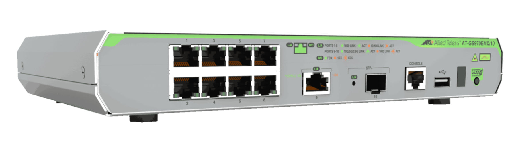 Allied Telesis AT-GS970EMX/10-50 network switch Managed L3 Gigabit Ethernet (10/100/1000) Grey