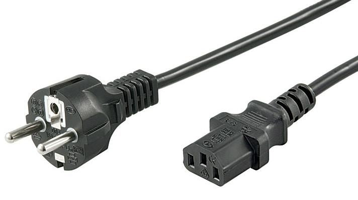 Microconnect PE020410 power cable Black 1 m CEE7/7 C13 coupler