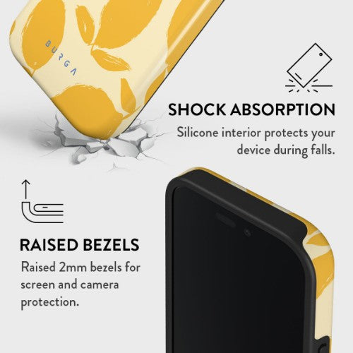 BURGA Lemon Tart mobile phone case 15.5 cm (6.1") Cover Yellow, White