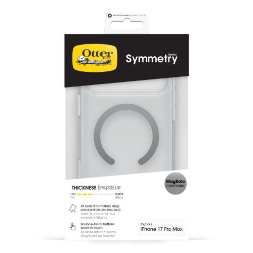 OtterBox Symmetry Clear MagSafe Series for Apple iPhone 17 Pro Max, transparent