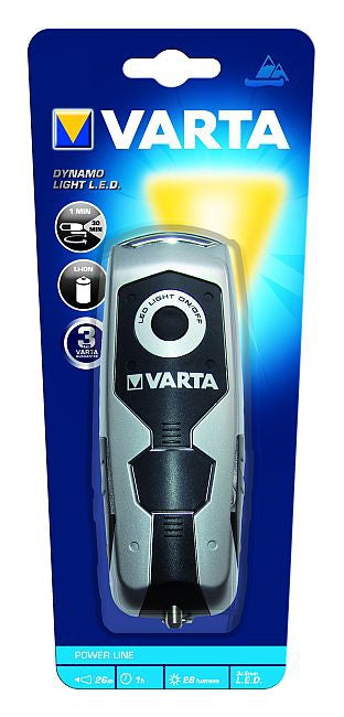 Varta Dynamo Light LED Black, Grey Hand flashlight