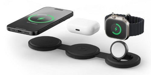 Satechi OntheGo 3-in-1 Headset, Smartphone, Smartwatch Black USB Wireless charging Fast charging Indoor