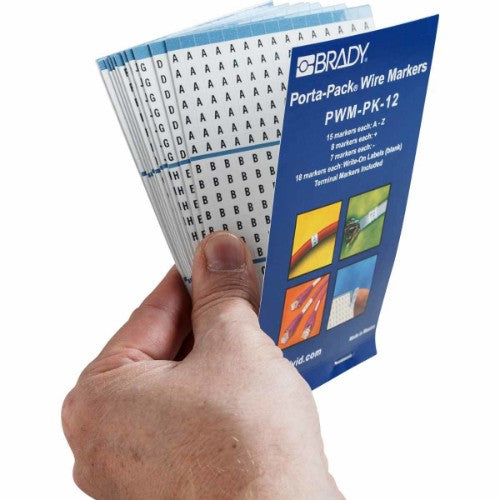 Brady PWM-PK-12 cable marker Black, White Vinyl