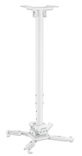 Manhattan Projector Mount, Ceiling, Universal, Full Motion, Height Range: 745 to 1145mm, Max 35kg, White, 360° rotation, +/-20° Tilt, and +/-8° Swivel, Lifetime Warranty