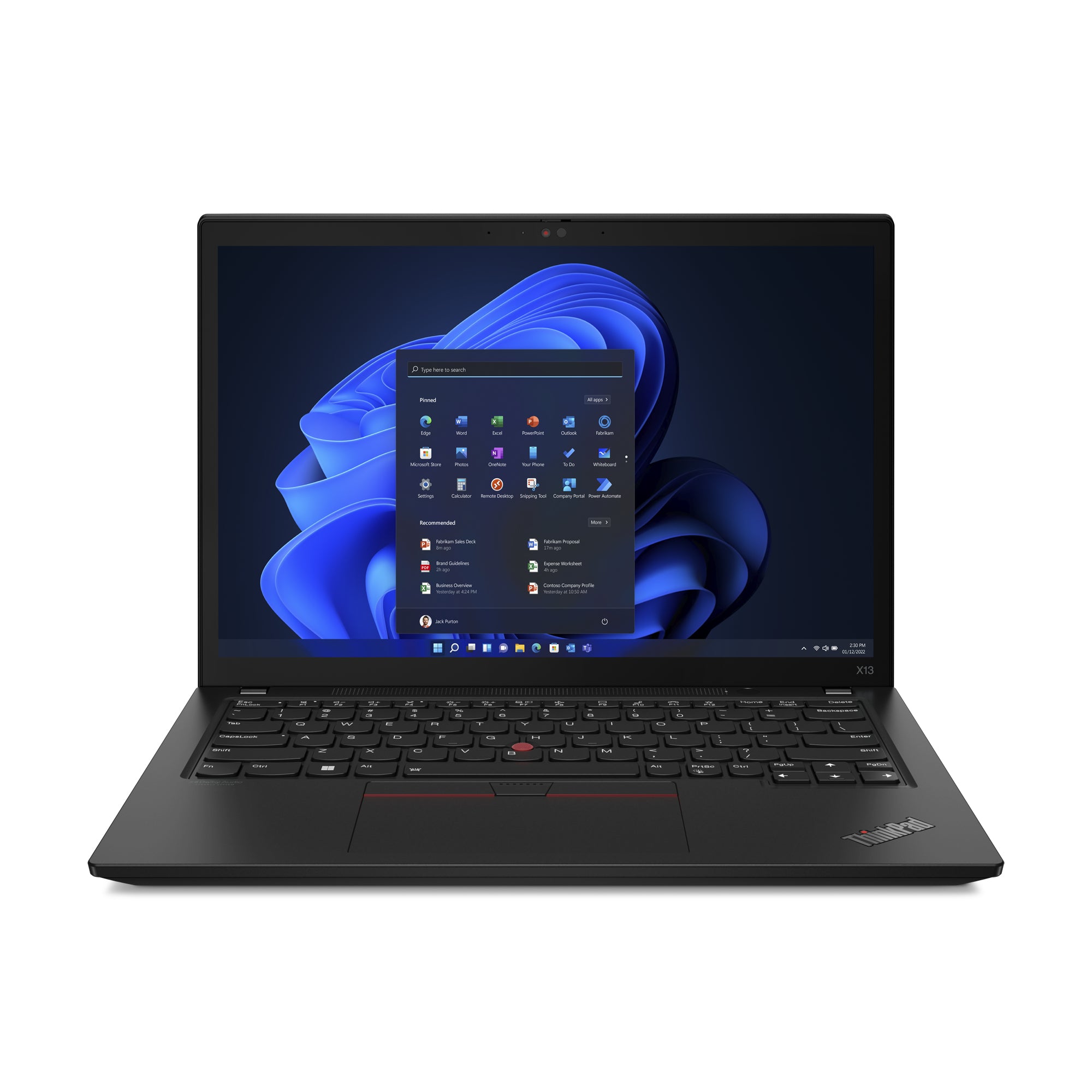 Lenovo ThinkPad X13 Gen 3 (Intel) Intel® Core™ i7 i7-1260P Laptop 33.8 cm (13.3") WUXGA 16 GB LPDDR5-SDRAM 512 GB SSD Wi-Fi 6E (802.11ax) Windows 11 Pro Black