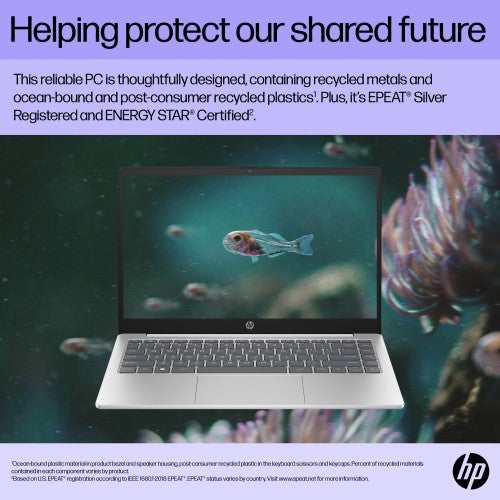 HP 14-ep0529na Intel® Core™ i5 i5-1334U Laptop 35.6 cm (14") Full HD 8 GB DDR4-SDRAM 256 GB SSD Wi-Fi 6 (802.11ax) Windows 11 Home Silver