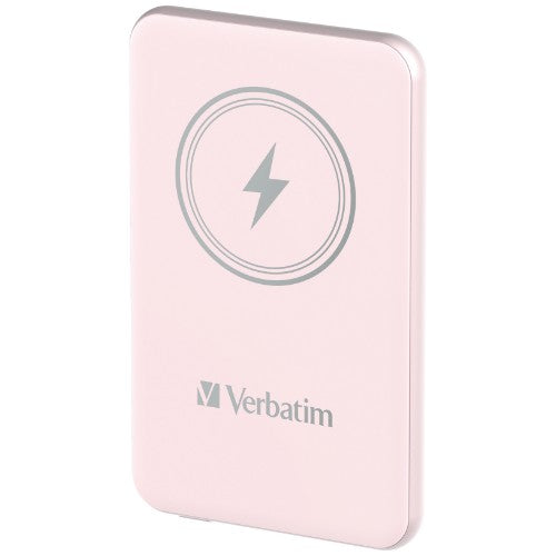 Verbatim Charge 'n' Go Magnetic Wireless Power Bank 5000mAh Pink