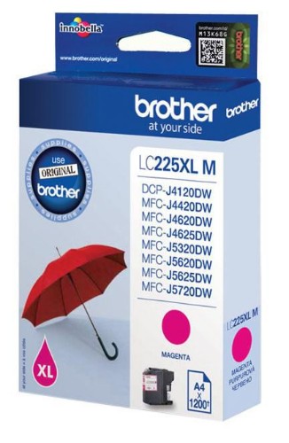 Brother LC-225XLM Ink cartridge magenta, 1.2K pages ISO/IEC 24711 11.8ml for Brother MFC-J 4420/5320