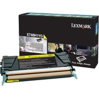 Lexmark X748H1YG Toner cartridge yellow return program, 10K pages ISO/IEC 19798 for Lexmark X 748