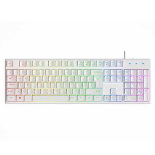 VIDA REBEL 2IN1 WHITE USB DESK KIT keyboard Mouse included Gaming QWERTY UK English