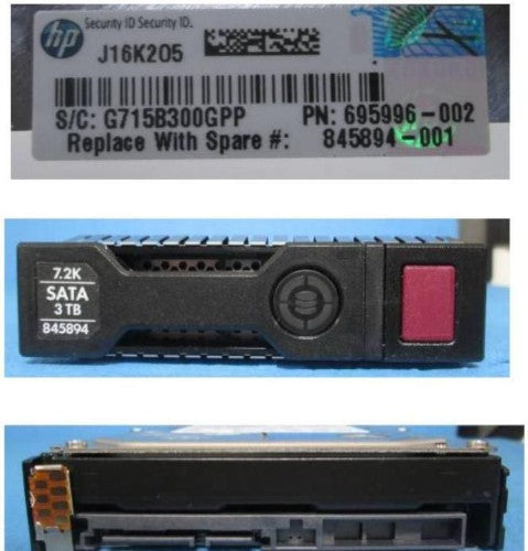 HPE 845894-001 internal hard drive 3 TB 7200 RPM 3.5" Serial ATA III