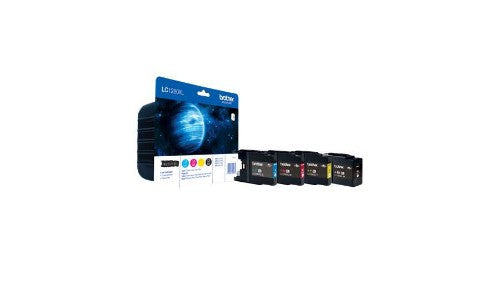 Brother LC-1280XLVALBPDR Ink cartridge multi pack Bk,C,M,Y high-capacity 1x2400pg + 3x1200pg Pack=4 for Brother MFC-J 6510