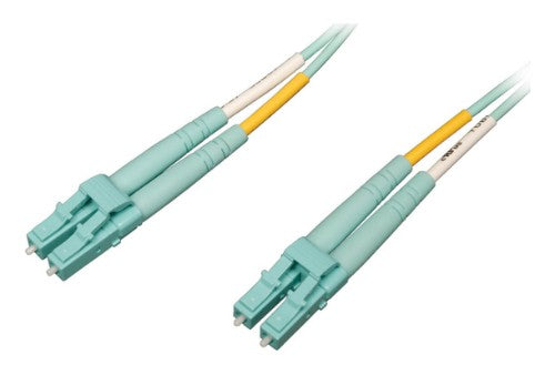 Tripp Lite N820-03M-OM4 10Gb/100Gb Duplex Multimode 50/125 OM4 LSZH Fiber Patch Cable (LC/LC) - Aqua, 3M (10 ft.)