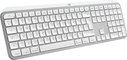 Logitech Master MX Keys S for Mac keyboard Office RF Wireless + Bluetooth QWERTY US International Aluminium, White
