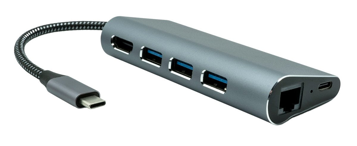 ProXtend USBC-MULTI6-001 laptop dock/port replicator Wired USB 3.2 Gen 1 (3.1 Gen 1) Type-C Grey