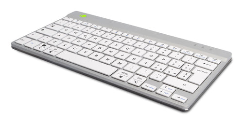 R-Go Tools Ergonomic keyboard R-Go Compact Break, compact keyboard with break software, QWERTY (IT), Bluetooth, white