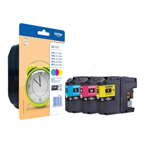 Brother LC-125XLRBWBP Ink cartridge multi pack C,M,Y, 3x1.2K pages ISO/IEC 24711 Pack=3 for Brother MFC-J 4510/6920
