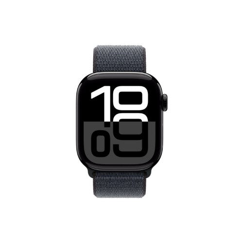 Apple Watch Series 10 GPS + Cellular 42mm Jet Black Aluminium Case with Ink Sport Loop