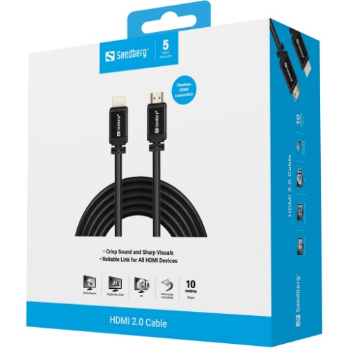 Sandberg HDMI 2.0 Cable 19M-19M, 10m