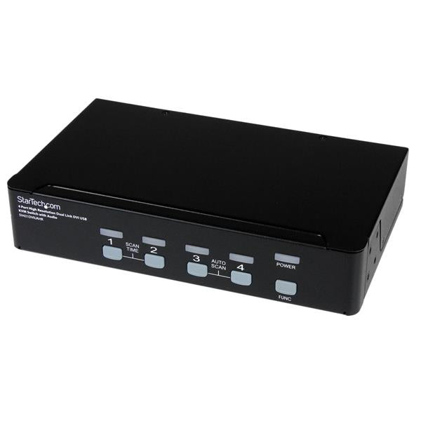 StarTech.com 4 Port High Resolution USB DVI Dual Link KVM Switch with Audio