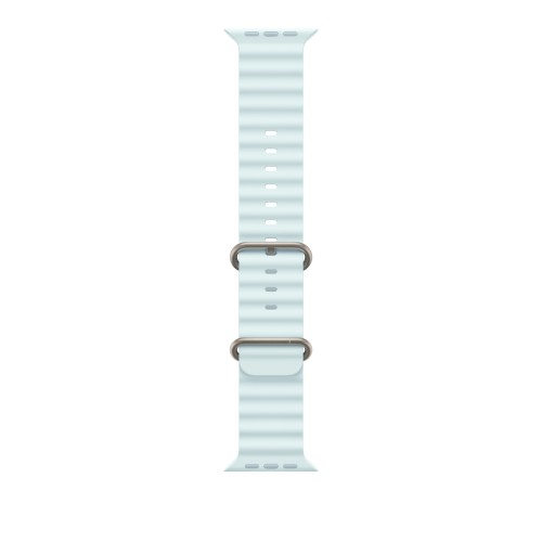 Apple 49mm Ice Blue Ocean Band - Natural Titanium Finish